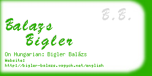 balazs bigler business card